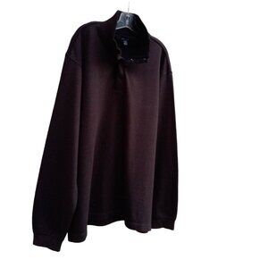 Van Heusen knit snap neck long sleeve shirt sz XXL